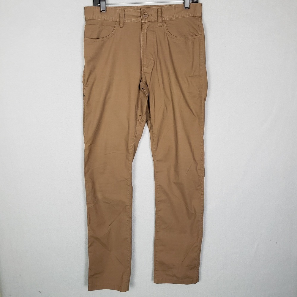 Prana Men's Slim Fit Chino Pants Tan Organic Cotton Gorpcore Casual Size 30x32